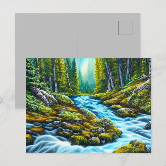 Carte Postale Brook à bulles magiques sauvages (Devant / Derrière)