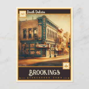 Carte Postale Brookings, Dakota du Sud   VINTAGE