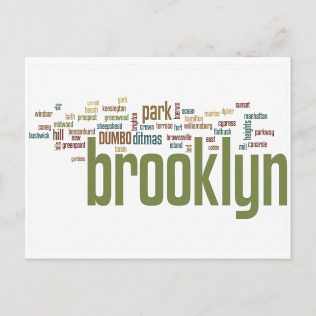 Carte Postale Brooklyn Baby Pride ! ! (Devant)