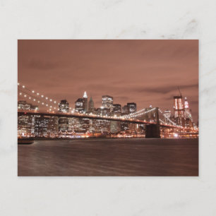 Carte Postale Brooklyn Bridge à Night, New York
