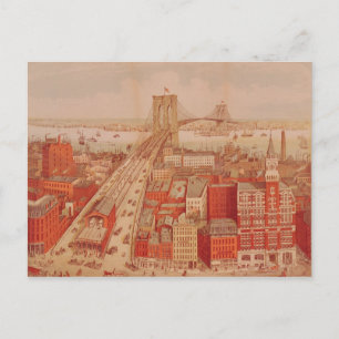 Carte Postale Brooklyn Bridge, c.1883