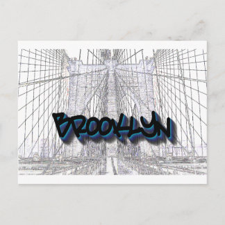 Carte Postale Brooklyn Bridge, New York Graffiti, Street Art