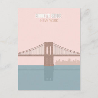 Carte Postale Brooklyn Bridge New York Minimalist Art