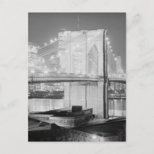 Carte Postale Brooklyn Bridge noir et blanc