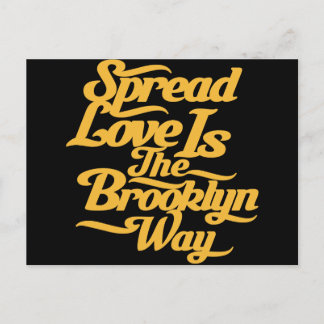 Carte Postale Brooklyn Love Yellow