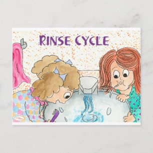 Carte Postale Brossage des enfants de dents