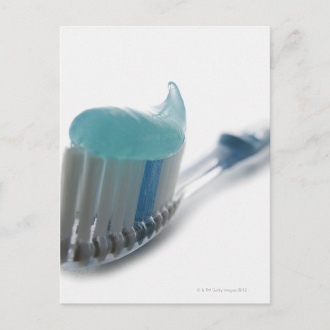 Carte Postale Brosse à dents et dentifrice (Devant)