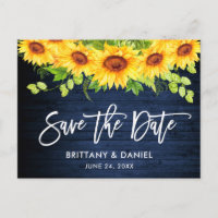 Brosse Script Sunflowers Blue Wood Enregistrer la 