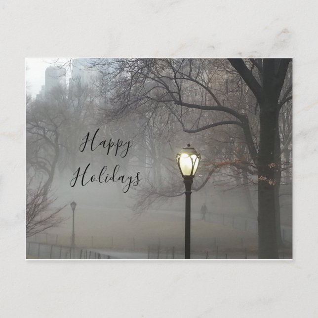 Carte Postale brouillard de la saison hivernale de Central Park (Devant)