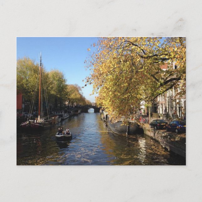Carte Postale Brouwersgracht Amsterdam Automne (Devant)
