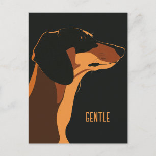 Carte Postale Brown Dachshund