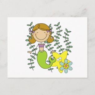 Carte Postale Brown Haired Mermaid