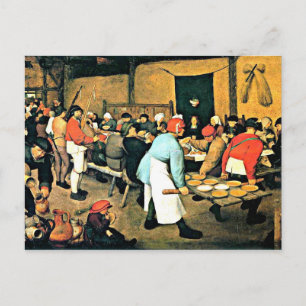 Carte Postale Bruegel l'Ancien paysan Mariage-1568