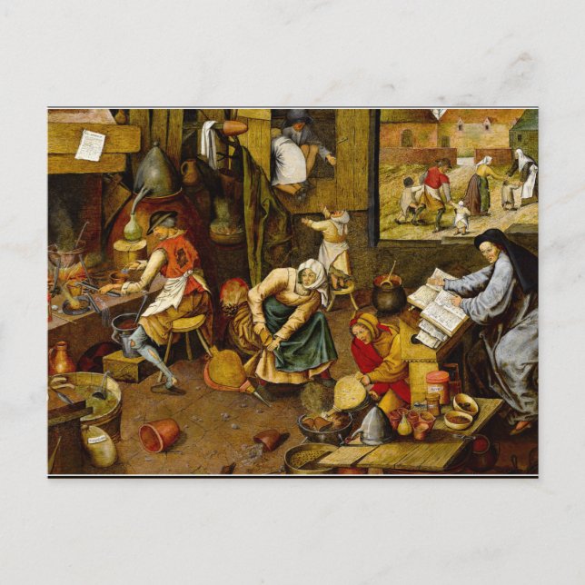 Carte Postale Brueghel le Jeune - L'Alchimiste, art (Devant)