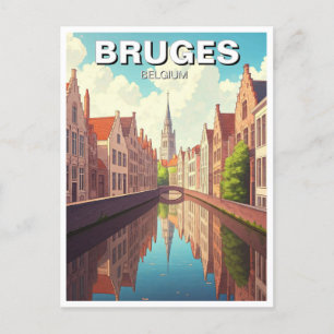 Carte Postale Bruges Belgique Canal de Voyage