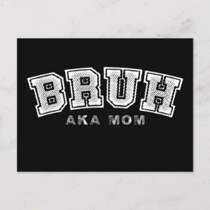 Carte Postale Bruh Aka Maman Amusante Fête des Mères Rétro Vinta