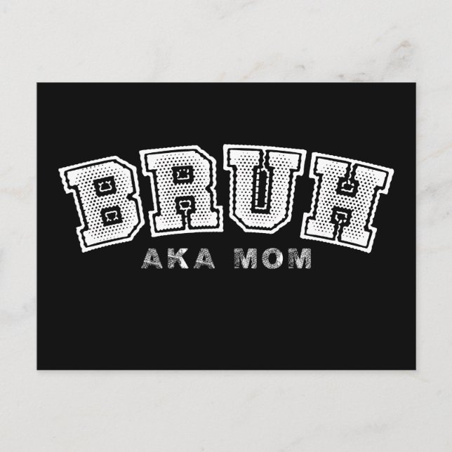 Carte Postale Bruh Aka Maman Amusante Fête des Mères Rétro Vinta (Devant)