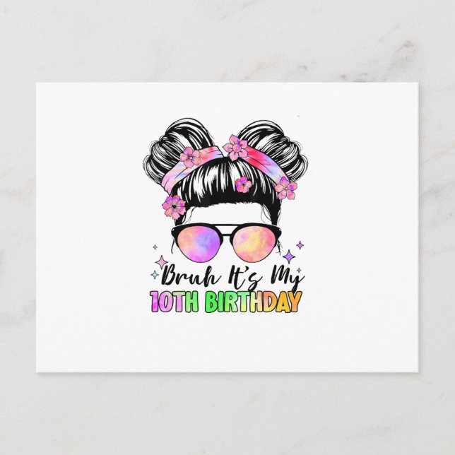 Carte Postale Bruh C'est mon 10e anniversaire 10 ans (Devant)