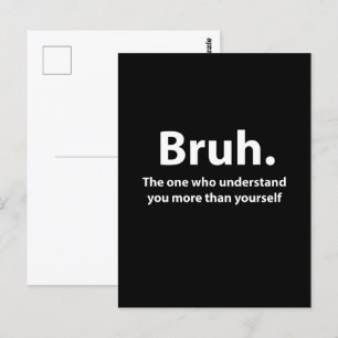 Carte Postale Bruh Typographie Bruh