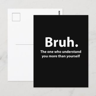 Carte Postale Bruh Typographie Bruh