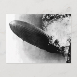 Carte Postale Brûlage de zeppelin