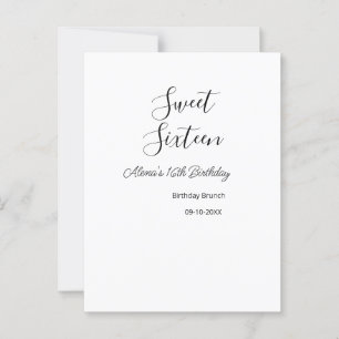 Carte Postale Brunch d'anniversaire pour les seize ans nom d'ann