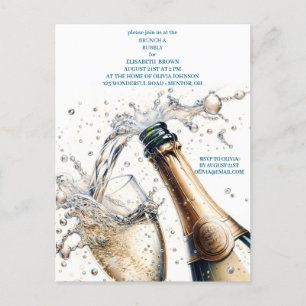 Carte Postale Brunch et Fête des mariées Bubbly