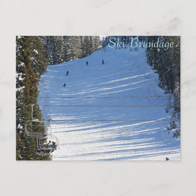 Carte Postale Brundage de ski, McCall, Idaho (Devant)