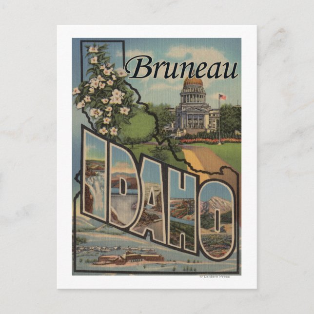 Carte Postale Bruneau, Idaho - Scènes de grandes lettres (Devant)