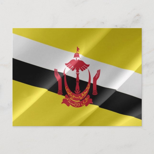 Carte Postale Brunei - Drapeau - (Devant)
