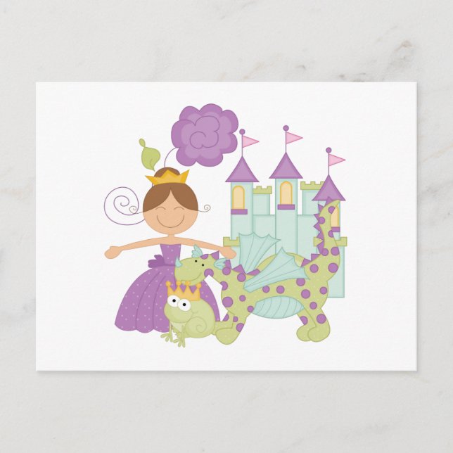 Carte Postale Brunette Princesse (Devant)