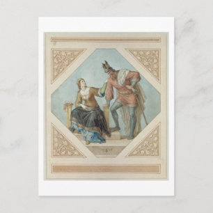 Carte Postale Brunhilde and Hagen, illustration pour 'The Niebel
