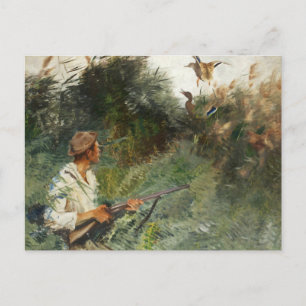 Carte Postale Bruno Liljefors - Hunter et Mallards
