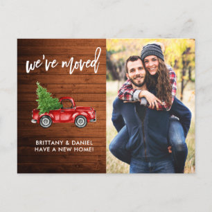 Carte Postale Brush Script Photo Russe Adresse Changer Camion Ro