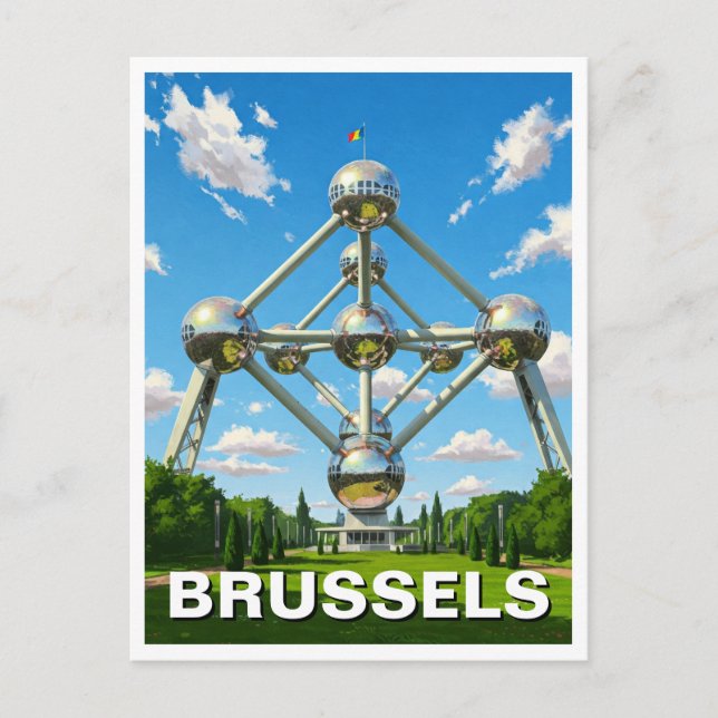 Carte Postale Bruxelles Belgique Atomium Travel (Devant)