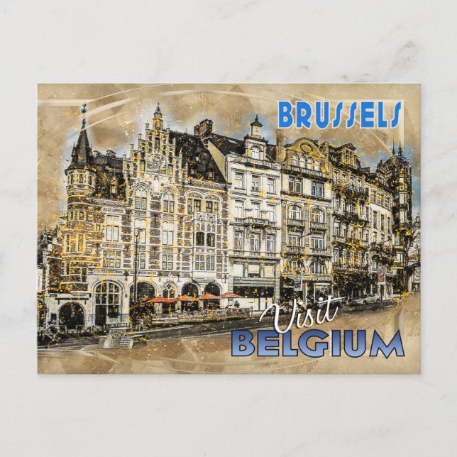 Carte Postale Bruxelles, Belgique, de la série "Visit.." (Devant)