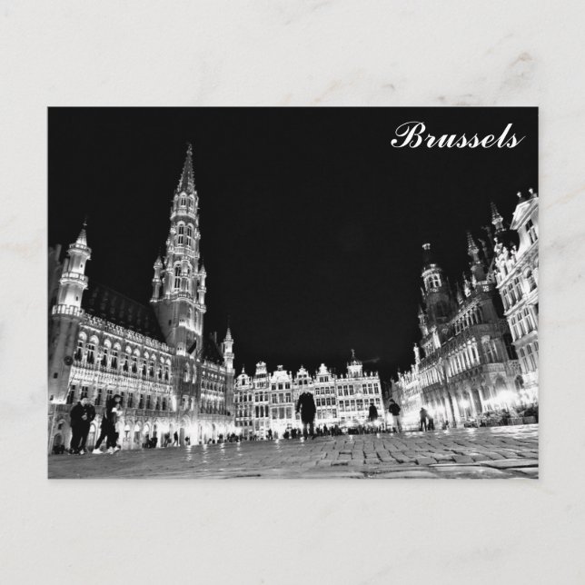 Carte Postale Bruxelles Belgique Grand-Place de Night Travel (Devant)