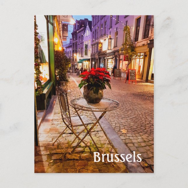 Carte Postale Bruxelles Belgique - Photo de Noël (Devant)