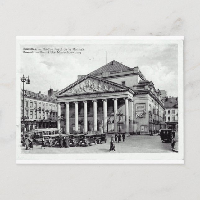 Carte Postale Bruxelles, Belgique Théâtre Royal (Devant)