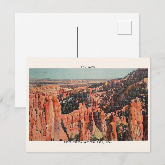 Carte Postale BRYCE CANYON NATIONAL PAR, FAIRYLAND cadeaux (Devant / Derrière)