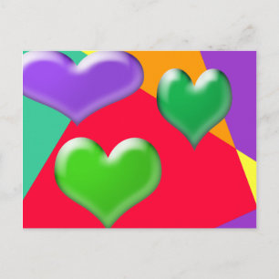 Carte postale Bubble Hearts