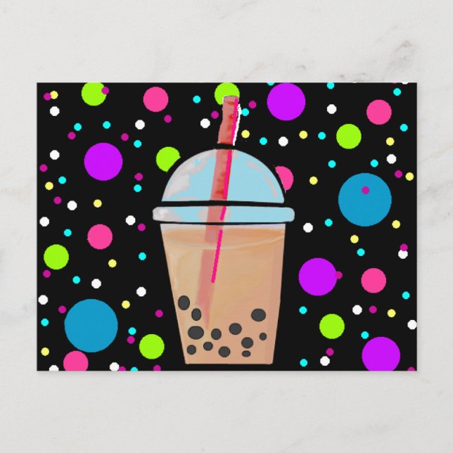 Carte Postale Bubble Tea - Bubble Arrière - plan (Devant)