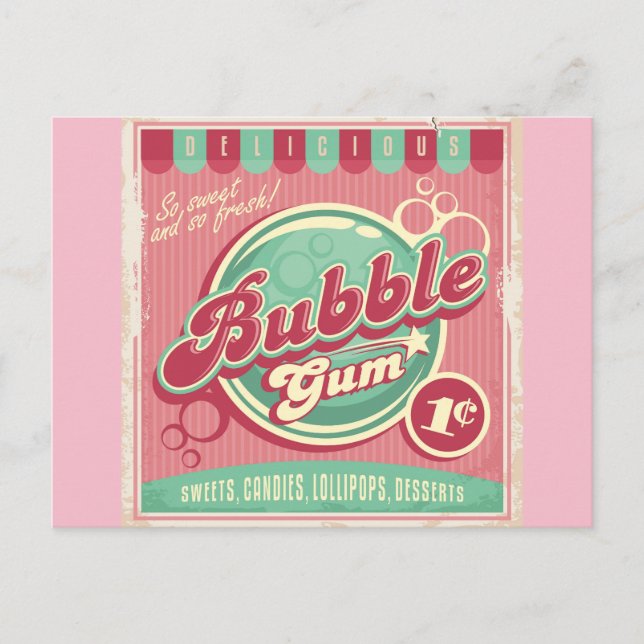Carte postale Buble Gum (Devant)