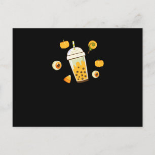 Carte Postale Buble Tea Kawaii Halloween