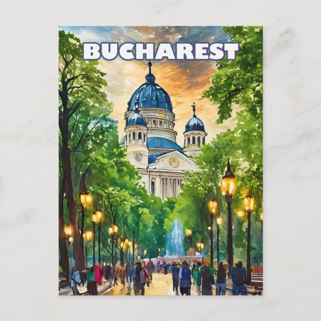 Carte Postale Bucarest, cœur battant de la Roumanie (Devant)