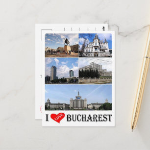 Carte Postale Bucarest - I Love - Roumanie -
