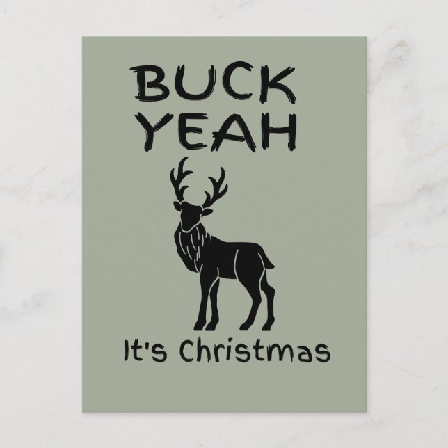 Carte Postale BUCK Ouais C'est Noël drôle (Devant)