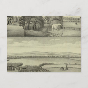 Carte Postale Buckeye Farm, comté de Chase, Kansas