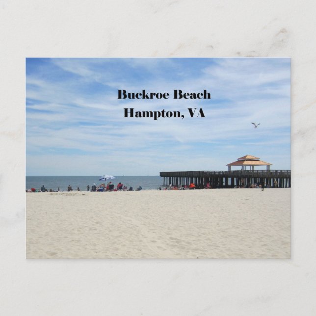 Carte Postale Buckroe Beach, Hampton, Virginie (Devant)