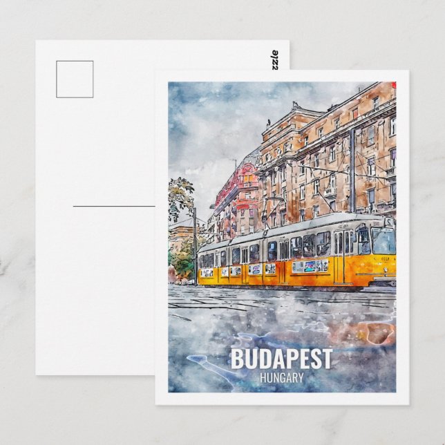 Carte Postale Budapest Hongrie Travel Place Waterton (Devant / Derrière)